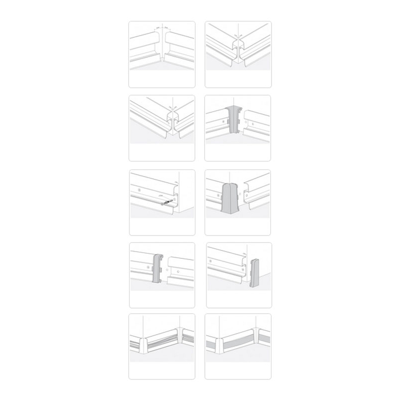 Vilo|Conector/imbinare plinta Flex 533, Stejar ars