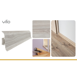 Vilo|Plinta parchet PVC Smart Flex 5102, Molid, canal cablu, 250 x 5.5 x 2.2 cm