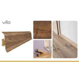 Plinta parchet PVC Smart Flex 5107, canal cablu, 250 x 5.5 x 2.2 cm | VILO