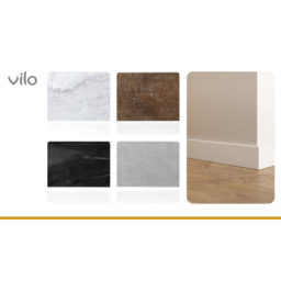 Vilo|Plinta parchet Sempla 65 , Alba 705,  PVC rigid, 240 x 6.5 x 1.4 cm