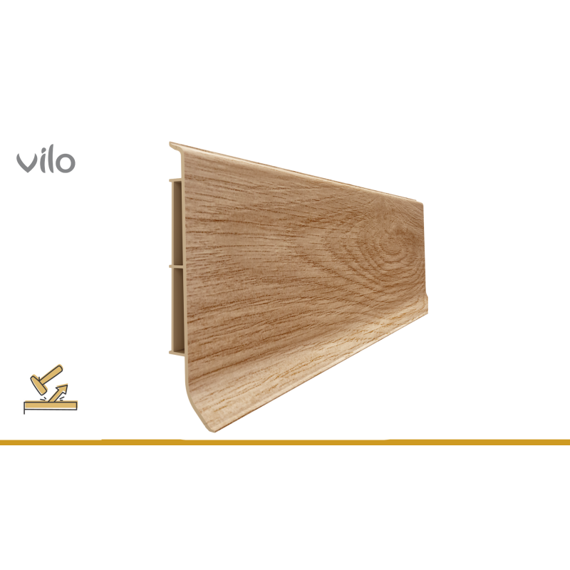 Vilo|Plinta parchet PVC Linela 406 Stejar CANBERRA, 200 x 8 x 1.6 cm