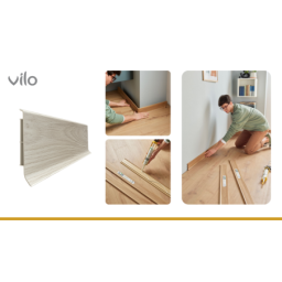 Vilo|Plinta parchet PVC Linela 408 Stejar BRISBANE, 200 x 8 x 1.6 cm