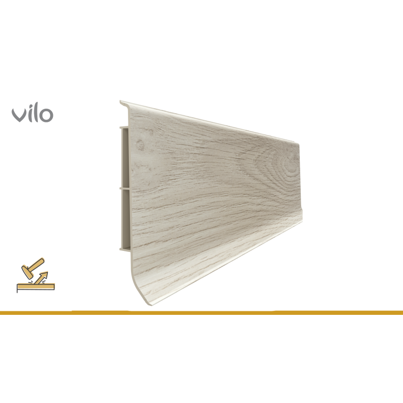 Vilo|Plinta parchet PVC Linela 408 Stejar BRISBANE, 200 x 8 x 1.6 cm