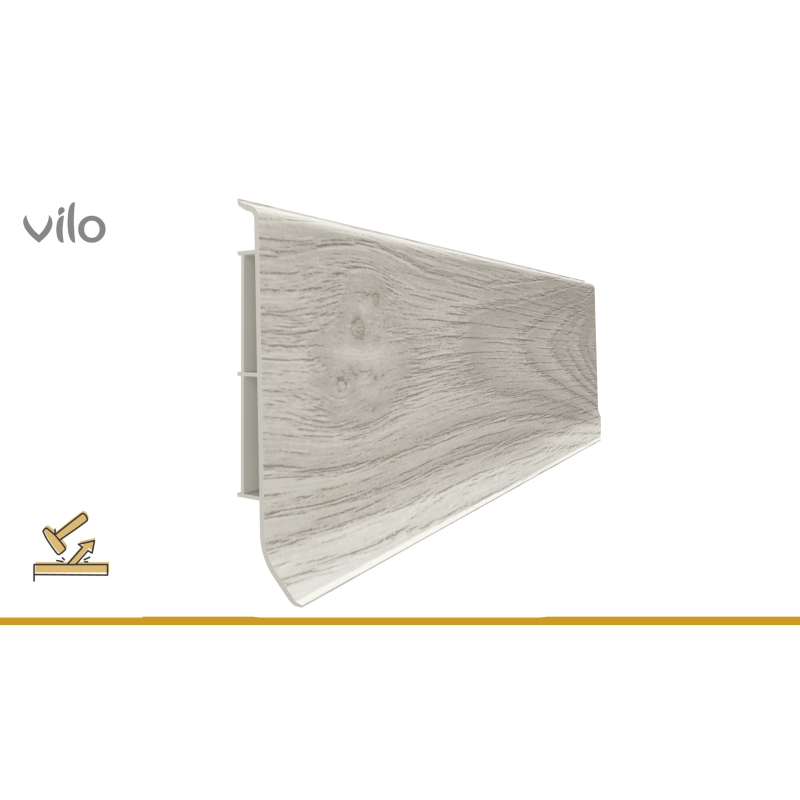 Vilo|Plinta parchet PVC Linela 409 Stejar MELTON, 200 x 8 x 1.6 cm
