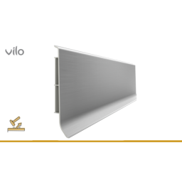 Vilo|Plinta parchet PVC Linela 411 Argintie, 200 x 8 x 1.6 cm