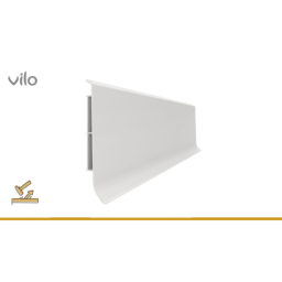 Vilo|Plinta parchet PVC Linela 413 Gri deschis, 200 x 8 x 1.6 cm