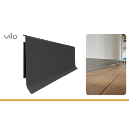 Vilo|Plinta parchet PVC Linela 415 Antracit, 200 x 8 x 1.6 cm