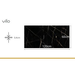 Panele ścienne SPC 120x60 CALACATTA BLACK (4szt.)