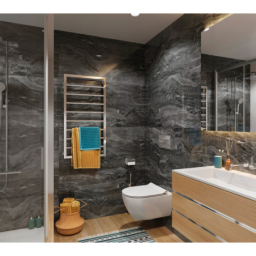 Panou de perete SPC, 120x60 cm, DARK STONE, 2.88 m²/pachet - 4 Buc