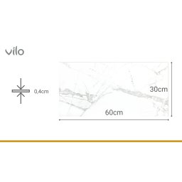 SPC 30x60 CALACATTA SNOW sienų plokštės (13 vnt.)