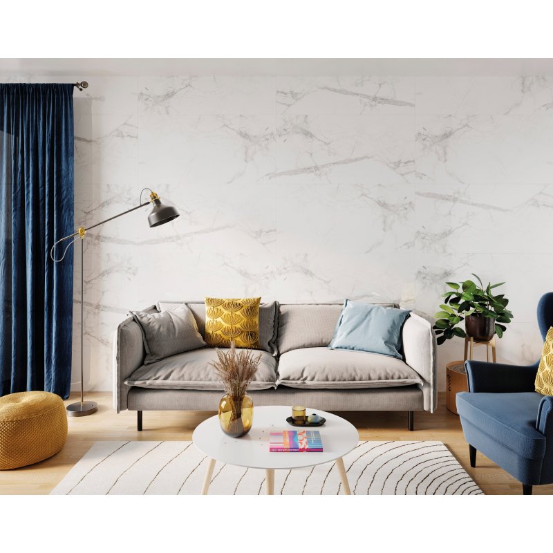 SPC 120x60 CALACATTA SNOW wall panels (4pcs)