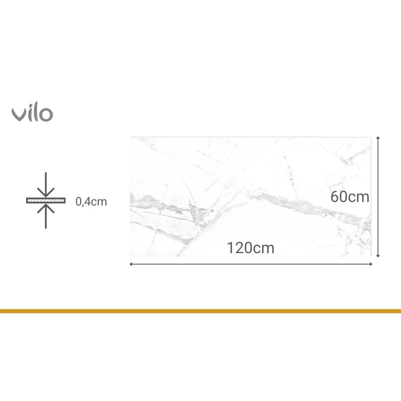SPC 120x60 CALACATTA SNOW panneaux muraux (4pcs)