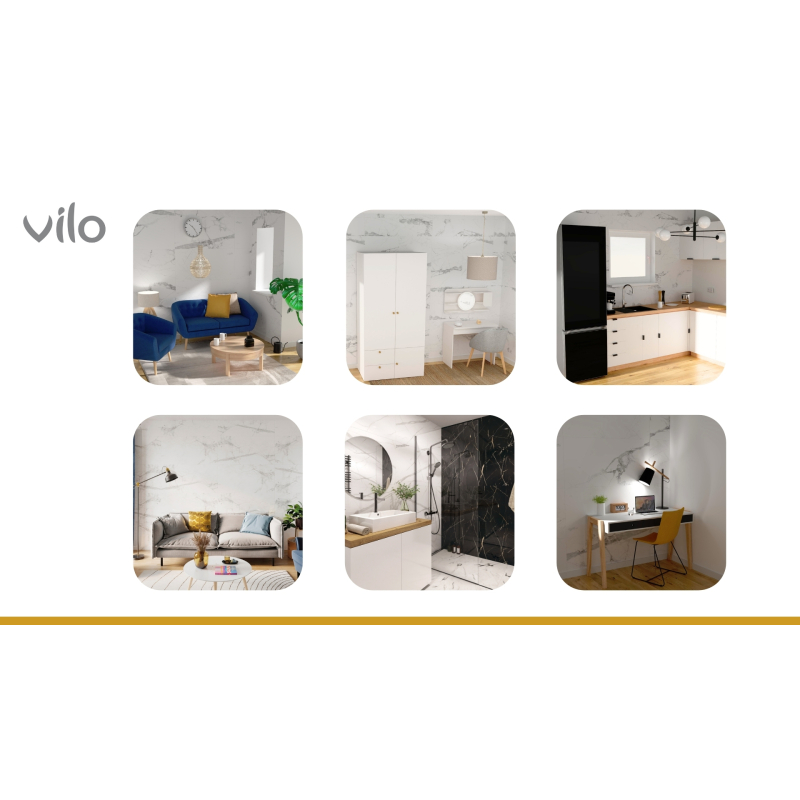 SPC 120x60 CALACATTA SNOW paneles de pared (4pcs)