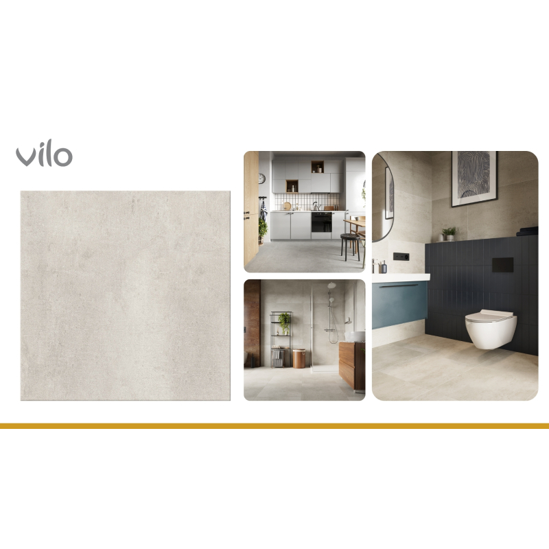 Vilo|Parchet SPC Vilo 60x60 cm– Aspect industrial elegant de beton fin