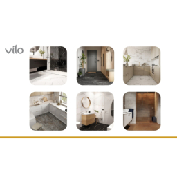 Vilo|Parchet SPC Vilo 60x60 cm– Aspect industrial elegant de beton fin