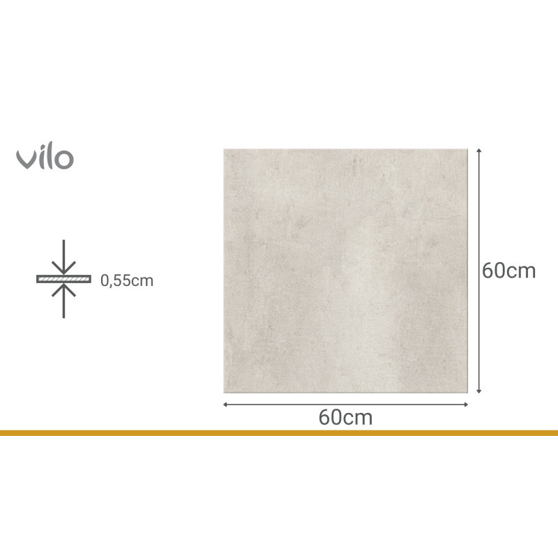 Vilo|Parchet SPC Vilo 60x60 cm– Aspect industrial elegant de beton fin