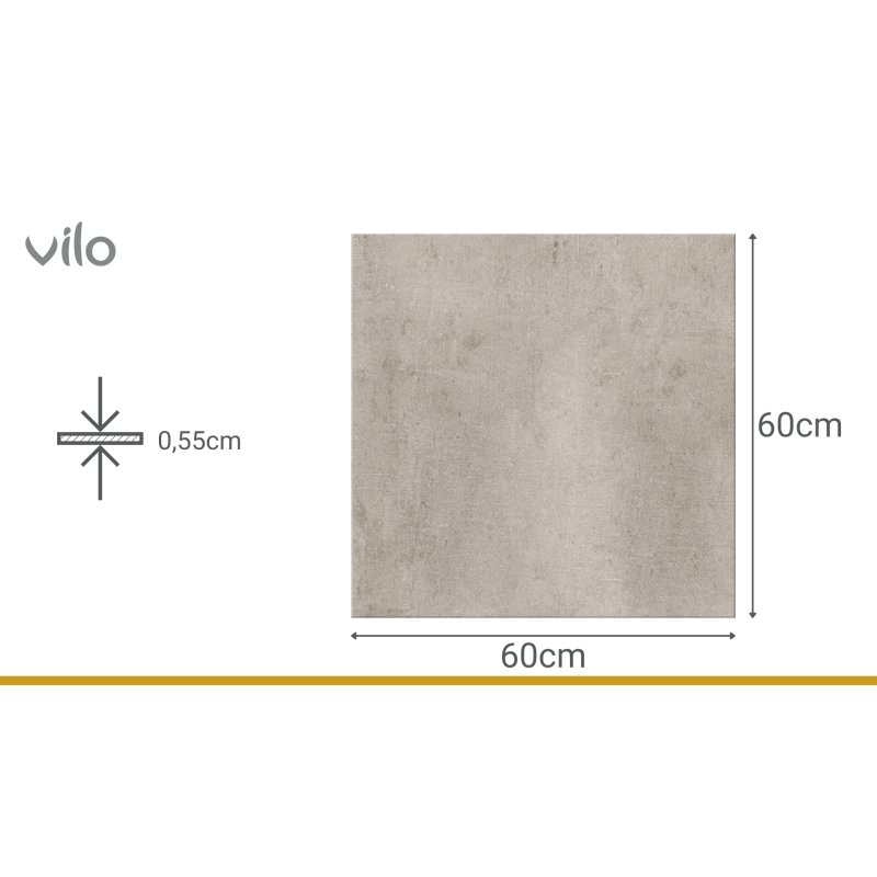 Parchet SPC 60x60 cm CONCRETE Bej 1,44 m²/pachet - 4 buc | VILO