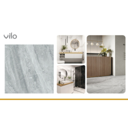 Vilo| Parchet SPC aspect marmura gri 60x60 cm – Elegant si rezistent