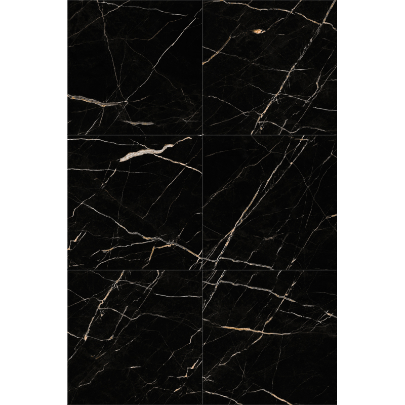 Vilo|Parchet SPC aspect marmura neagra 60x60 cm – Elegant si rezistent