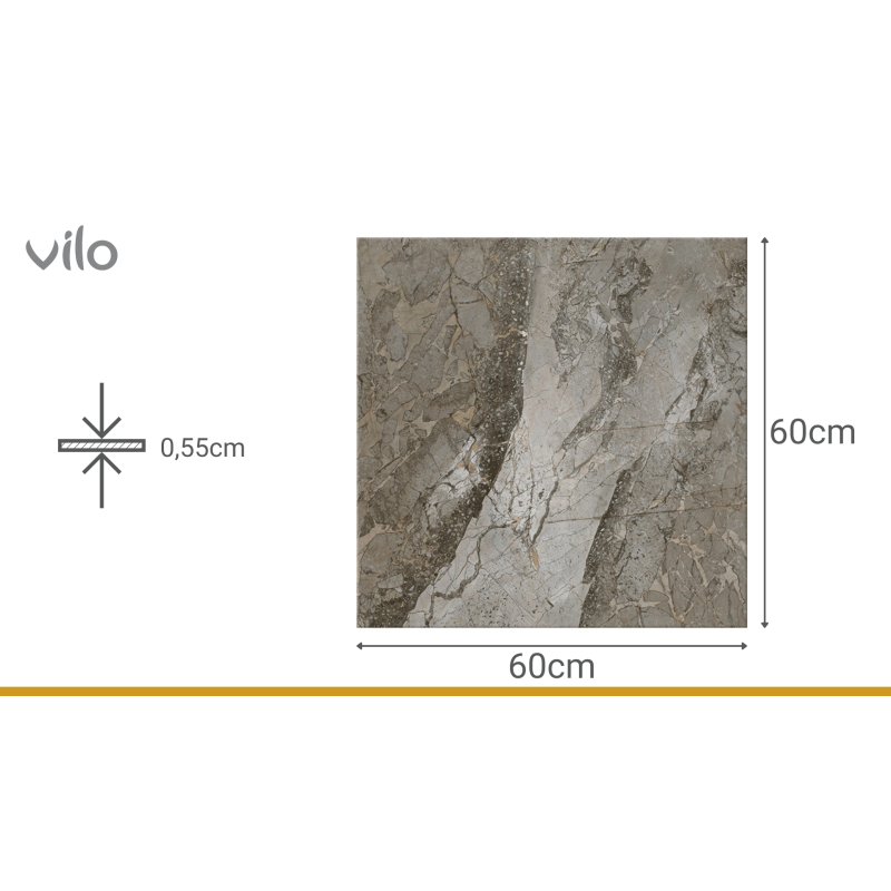 Vilo| Parchet SPC aspect beton 60x60 cm
