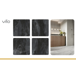 Vilo| Parchet elegant SPC DARK STONE cu aspect marmura gri 60x60cm