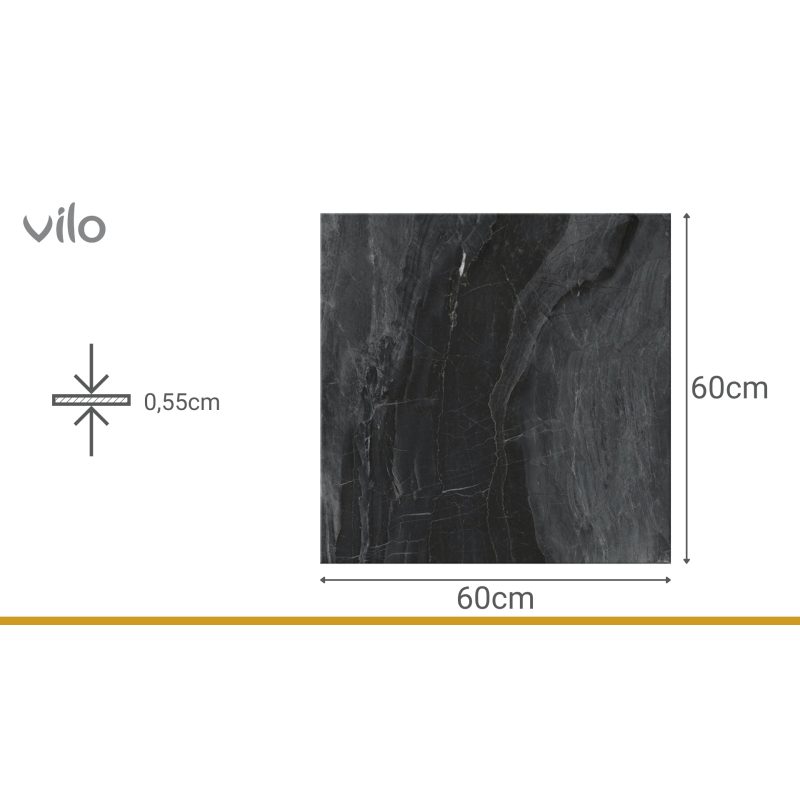 Vilo| Parchet SPC aspect beton 60x60 cm