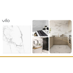 Vilo| Parchet SPC cu aspect de marmura 60x60 cm - Modern si elegant