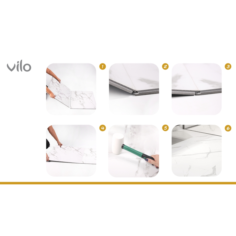 Vilo| Parchet SPC cu aspect de marmura 60x60 cm - Modern si elegant