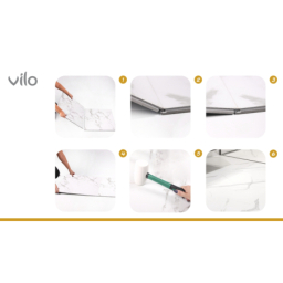 Vilo| Parchet SPC cu aspect de marmura 60x60 cm - Modern si elegant
