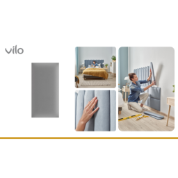 Vilo | Panou tapitat 30X60 cm, Gri
