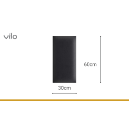 Vilo | Panou tapitat 30X60 cm, Grafit