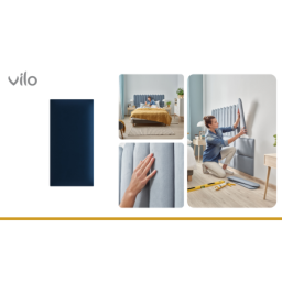 Vilo | Panou tapitat 30X60 cm, Bleumarin