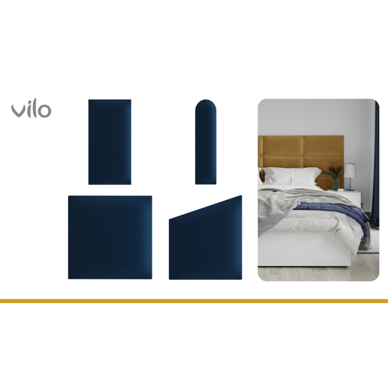 Vilo | Panou tapitat 30X60 cm, Bleumarin