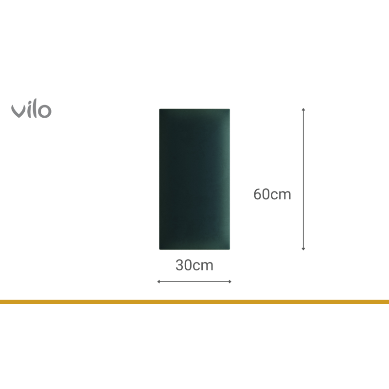Vilo | Panou tapitat 30X60 cm, Verde