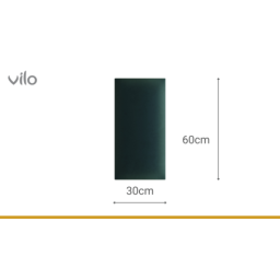 Vilo | Panou tapitat 30X60 cm, Verde