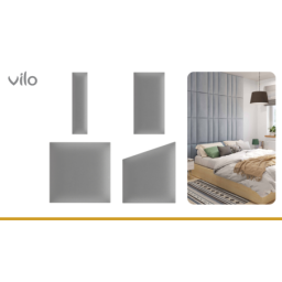 Vilo | Panou tapitat 15X60 cm, Gri