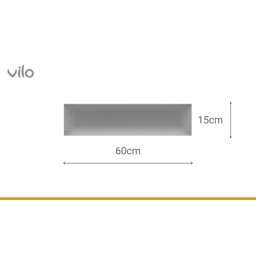 Vilo | Panou tapitat 15X60 cm, Gri