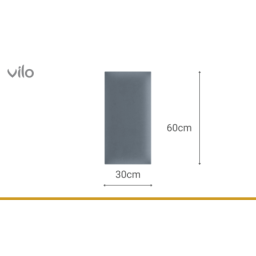 Vilo | Panou tapitat 15X60 cm, Albastru Marin