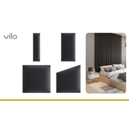 Vilo | Panou tapitat 15X60 cm, Grafit