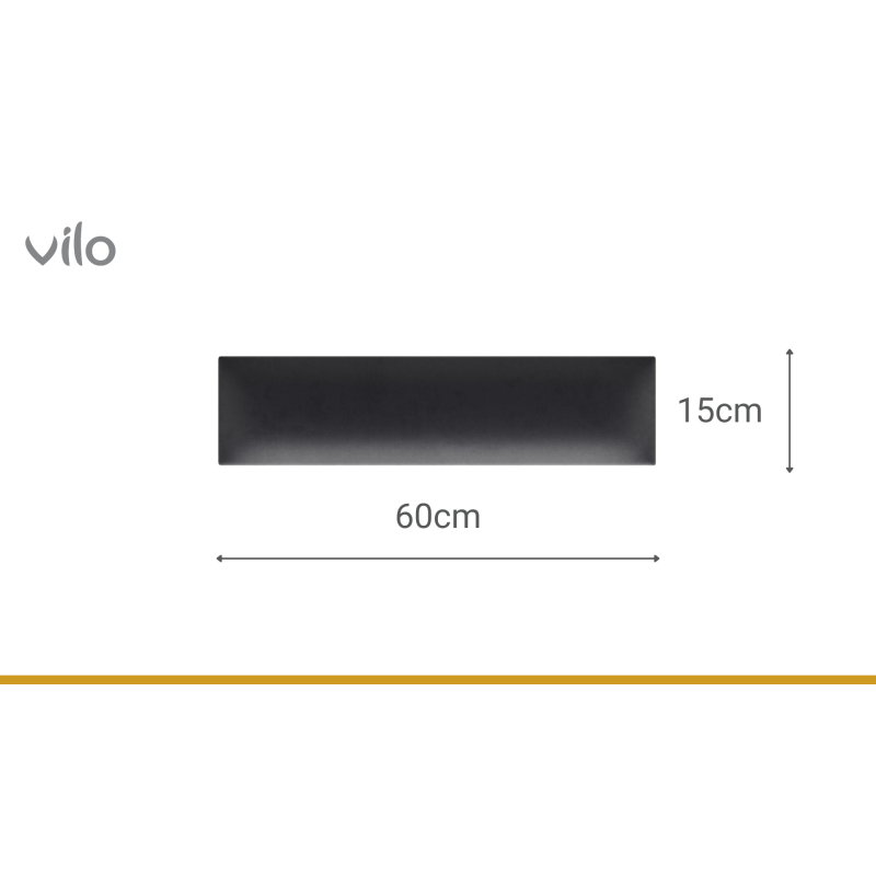 Vilo | Panou tapitat 15X60 cm, Grafit