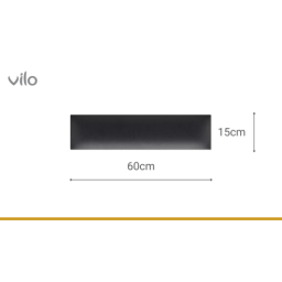 Vilo | Panou tapitat 15X60 cm, Grafit