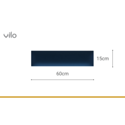 Vilo | Panou tapitat 15X60 cm, Bleumarin