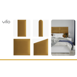 Vilo | Panou tapitat 15X60 cm, Mustar