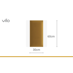 Vilo | Panou tapitat 15X60 cm, Mustar