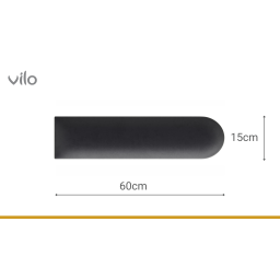 Gepolsterte Platten 15X60 OVAL GRAPHITE