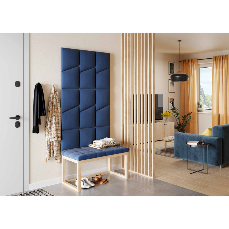 Vilo | Panou tapitat 15X60 cm, OVAL, Bleumarin