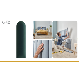 Vilo | Panou tapitat 15X60 cm, OVAL, Verde