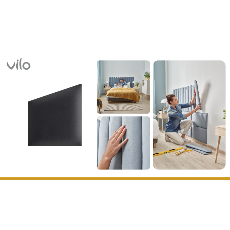 Vilo | Panou tapitat 30X35 cm, GEO, Grafit