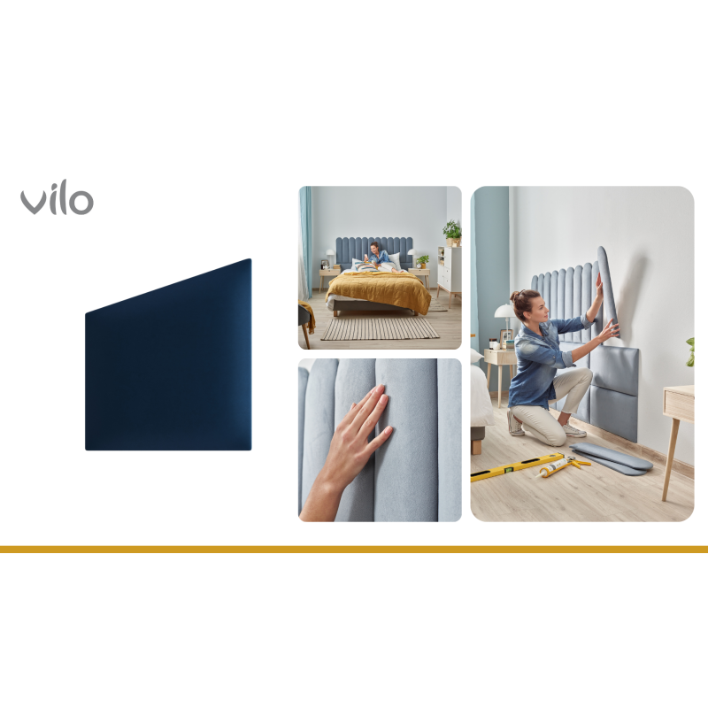 Vilo | Panou tapitat 30X35 cm, GEO, Bleumarin