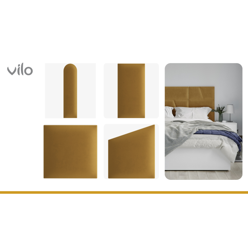 Gepolsterte Platten 30X35 GEO MUSTARD